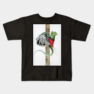 Flying bird (quetzal) Kids T-Shirt